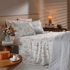 Jogo de Roupa de Cama Queen 4 Peças Hedrons Toque de Algodão Linna