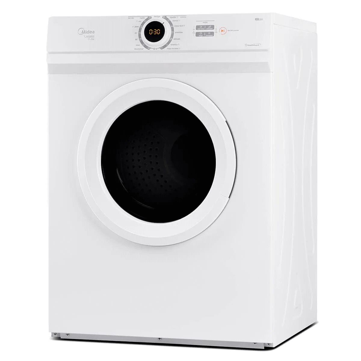 Secadora Midea HealthGuard 11,2Kg 15 Programas de Secagem Cesto Inox Branco 220V
