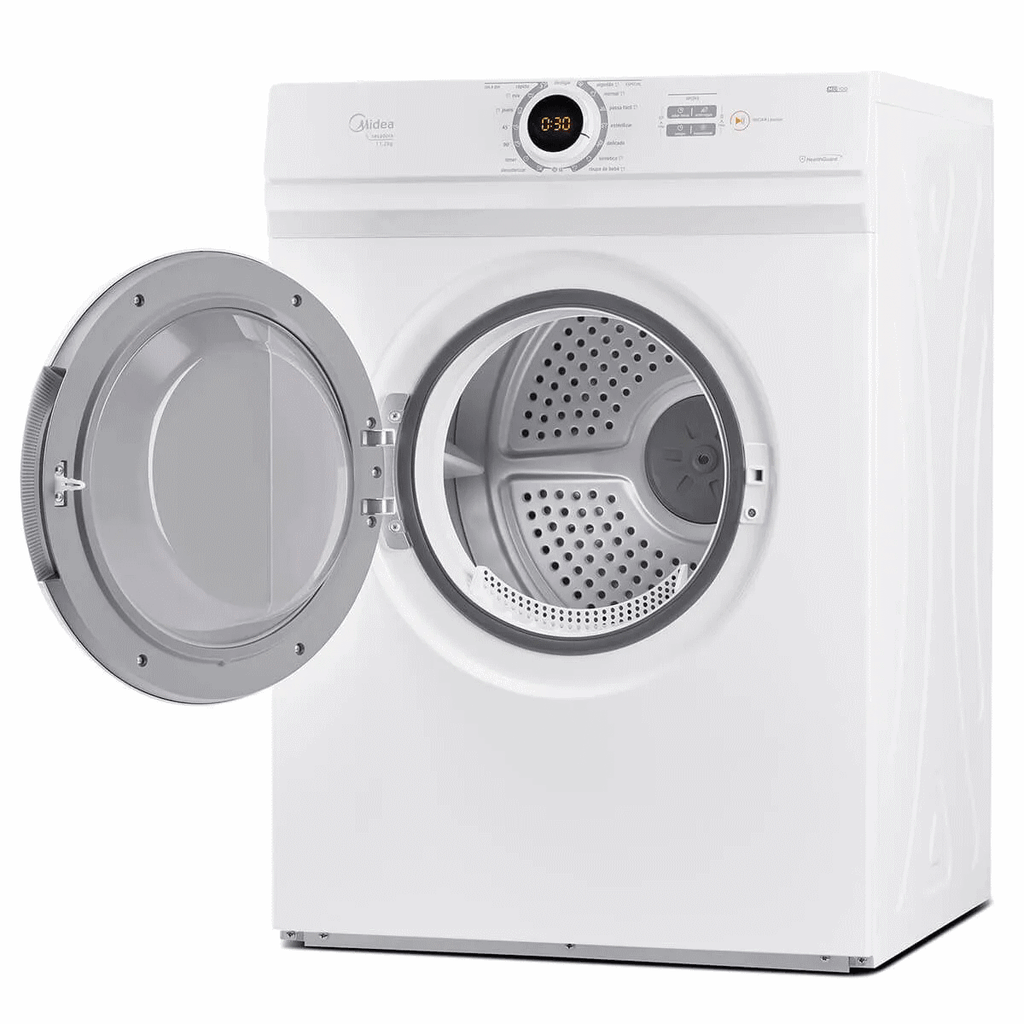 Secadora Midea HealthGuard 11,2Kg 15 Programas de Secagem Cesto Inox Branco 220V