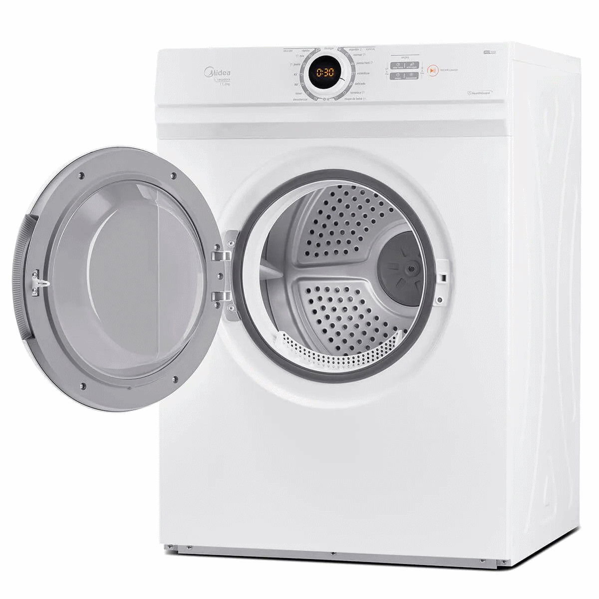 Secadora Midea HealthGuard 11,2Kg 15 Programas de Secagem Cesto Inox Branco 220V