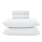Jogo de Roupa de Cama Queen 4 Peças Hedrons Rendas Toque de Algodão  Branco