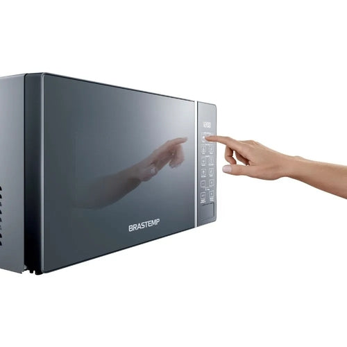 Micro-ondas Brastemp 20L Funções Pré-Preparo Inox Espelhado 220V