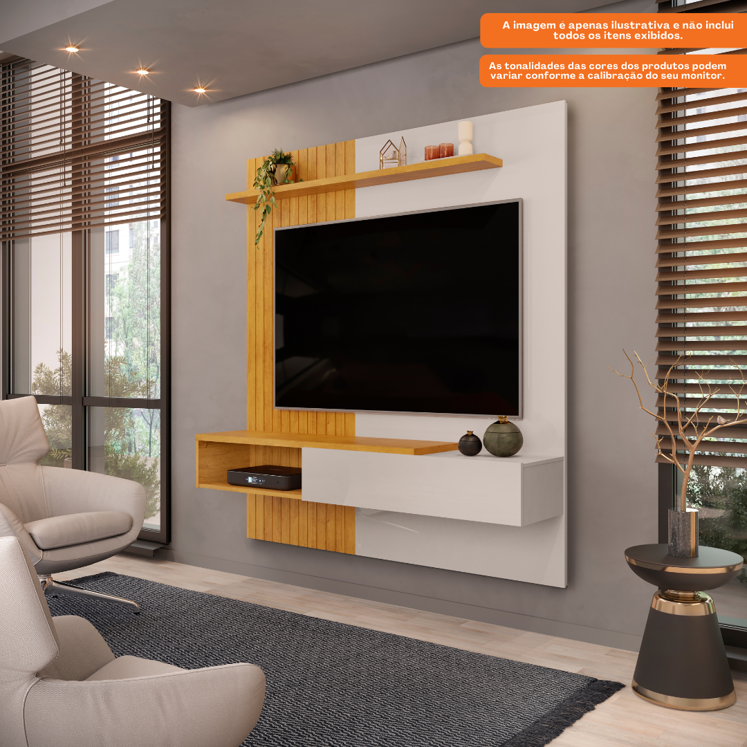 Home Painel Suspenso Tito 150cm DJ Móveis Bali/Cedro