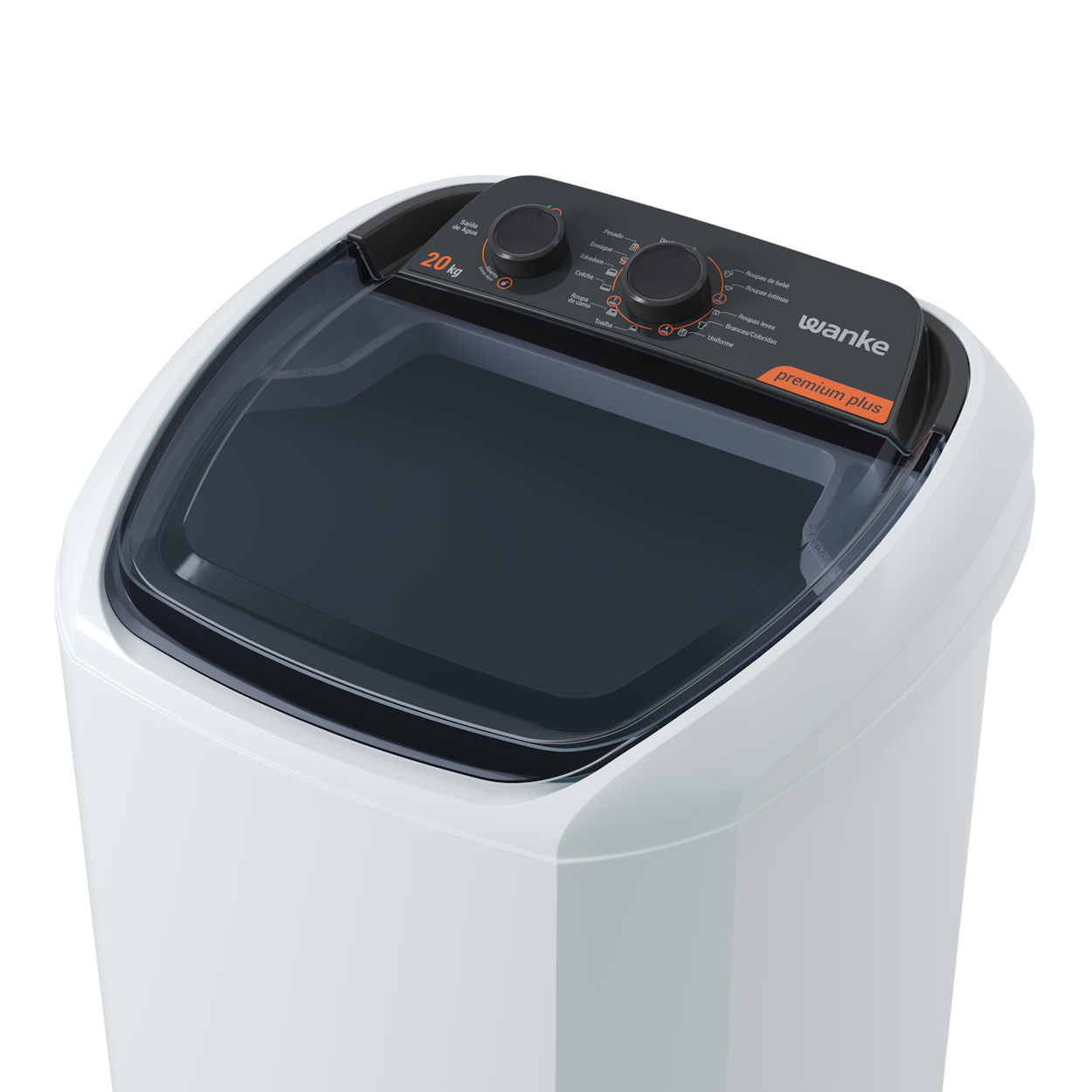 Lavadora de Roupas Wanke 20Kg Premium Plus Semiautomática Branco 220V
