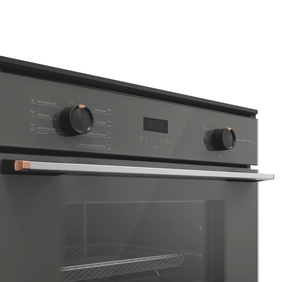 Forno de Embutir Elétrico Brastemp 84L BOX84AR com Air Fryer Pro Cinza 220V