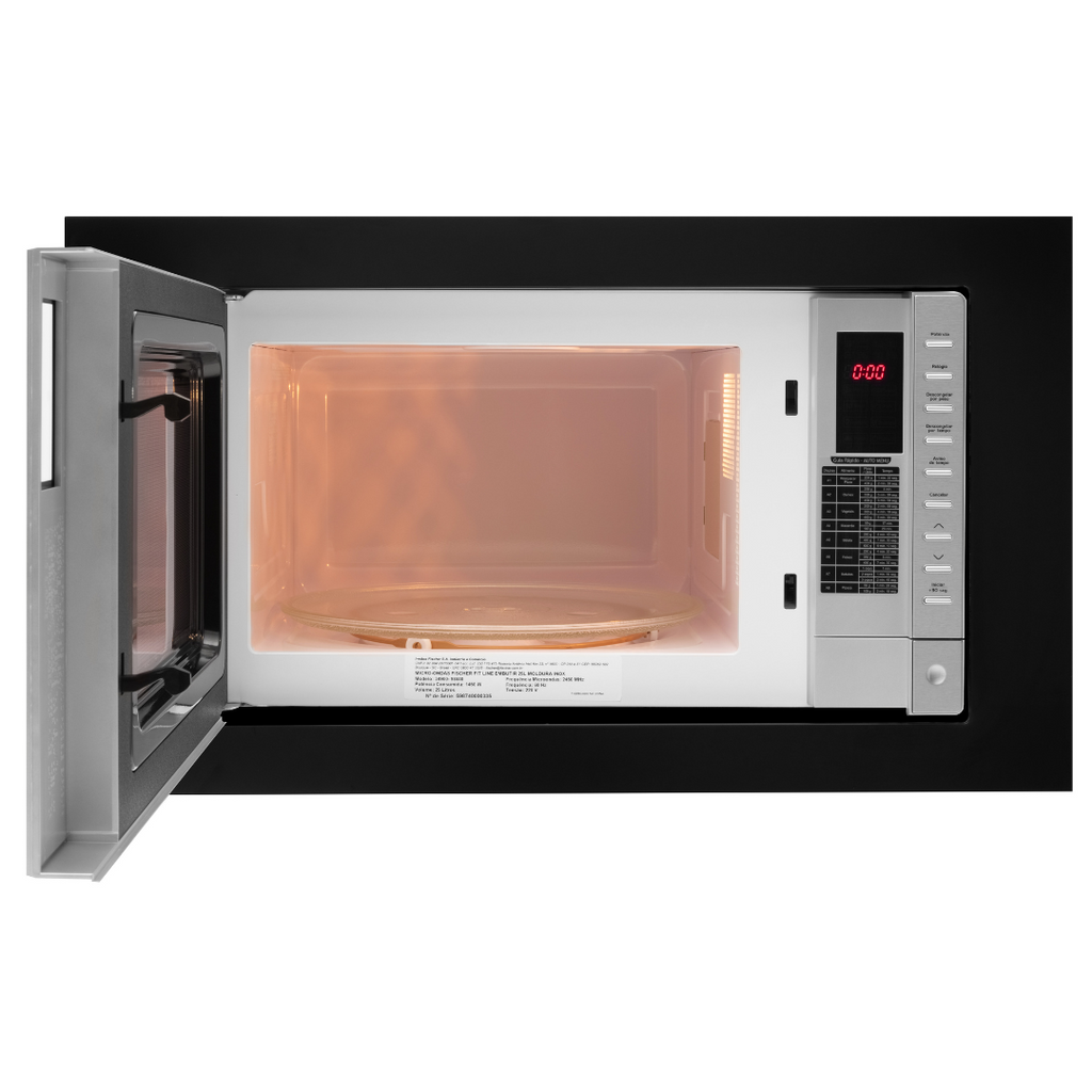 Kit Fischer de Embutir Forno a Gás Infinity 50L com Grill+Micro-ondas Fit Line 25L 220V