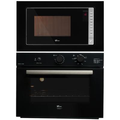Kit Fischer de Embutir Forno a Gás Infinity 50L com Grill+Micro-ondas Fit Line 25L 220V