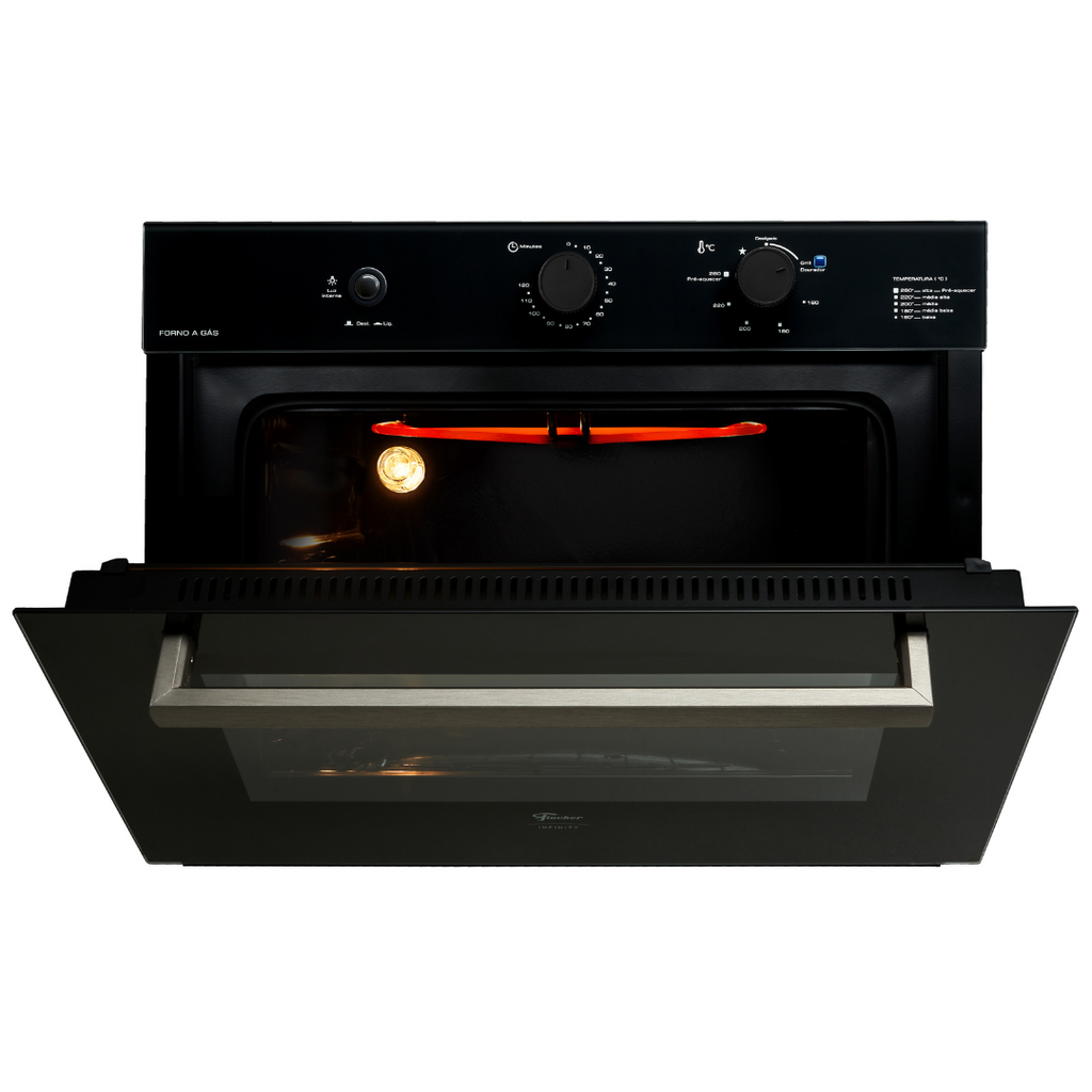 Kit Fischer de Embutir Forno a Gás Infinity 50L com Grill+Micro-ondas Fit Line 25L 220V