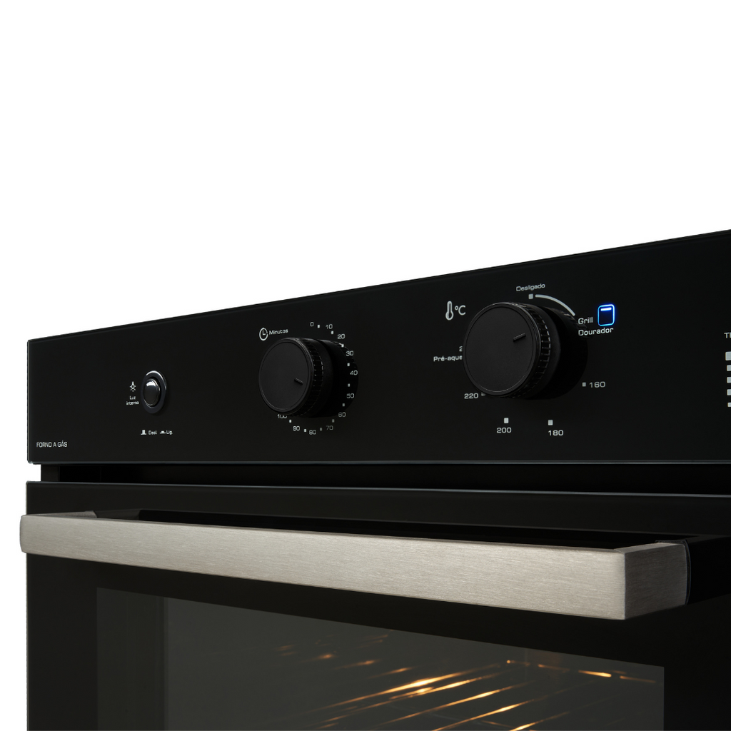 Kit Fischer de Embutir Forno a Gás Infinity 50L com Grill+Micro-ondas Fit Line 25L 220V