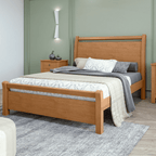 Cama Reali Casal Lopas 140cm Amêndoa Clean