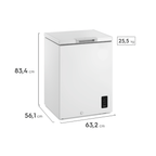 Freezer Horizontal Flex Electrolux 141L HB150 Inverter Iluminação em LED Branco Bivolt