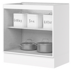Balcão de Cozinha Americana Henn 100% MDF 2 Portas 80cm Branco HP