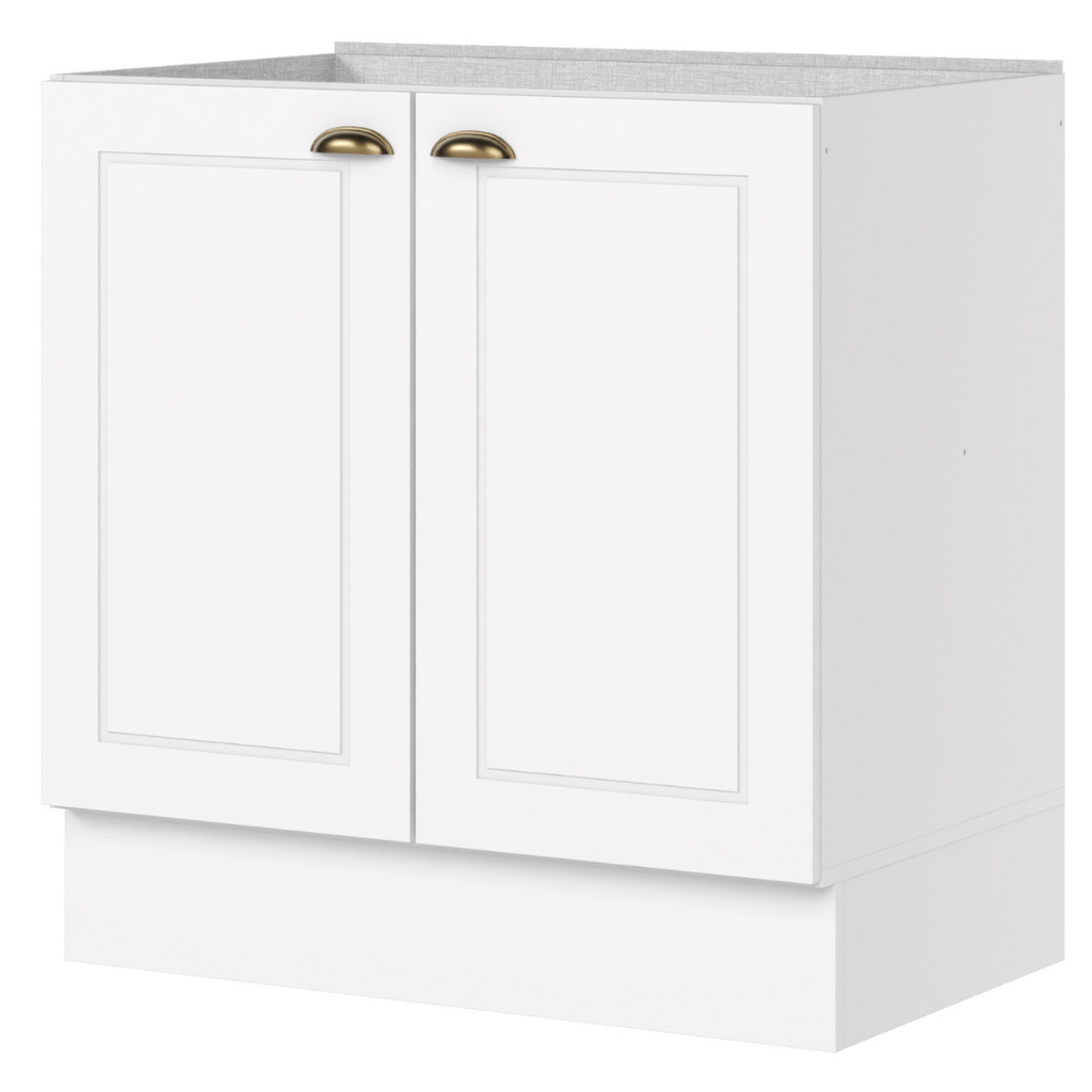 Balcão de Cozinha Americana Henn 100% MDF 2 Portas 80cm Branco HP