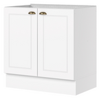 Balcão de Cozinha Americana Henn 100% MDF 2 Portas 80cm Branco HP