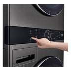 Lavadora e Secadora 17kg LG Torre WashTower AI DD Smart Black Inox 220V