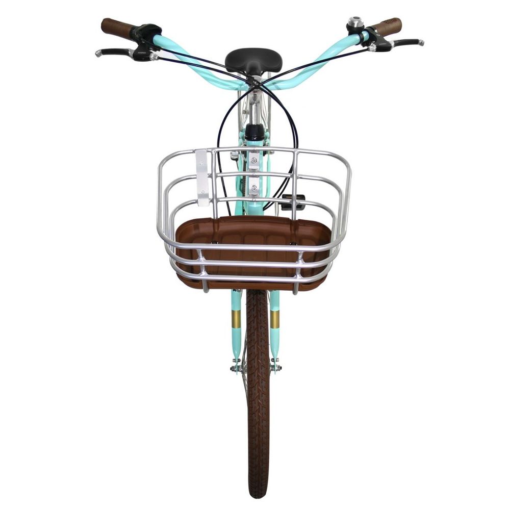 Bicicleta Nathor Aro 26 Retrô Feminina Antonella Verde Acqua