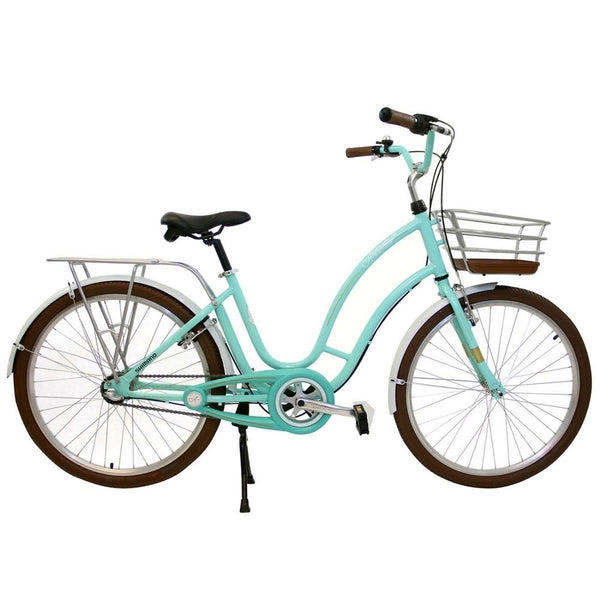 Bicicleta Nathor Aro 26 Retrô Feminina Antonella Verde Acqua