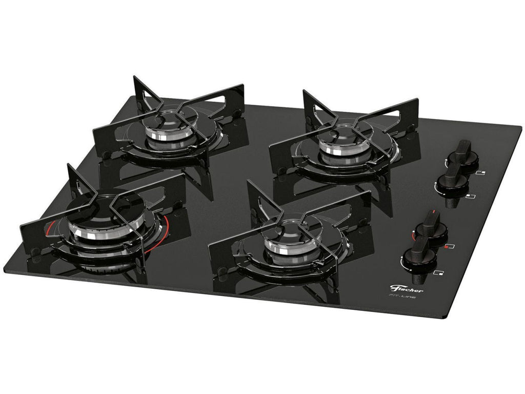 Cooktop à Gás Fischer 4 Bocas Fit Line 26342-57175 Preto Bivolt