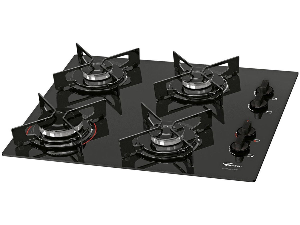 Cooktop à Gás Fischer 4 Bocas Fit Line 26342-57175 Preto Bivolt
