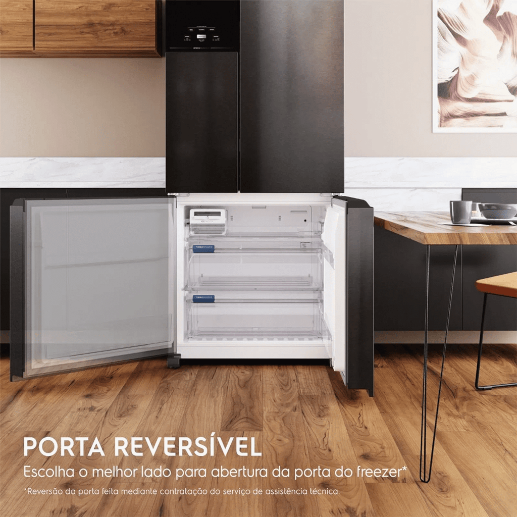 Refrigerador Electrolux 590L IM8B MultiDoor Inverter Efficient com AutoSense Inverse Preto Look 220V