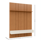 Home Painel Liso Slim Suspenso Imcal 137cm com Led Nature e Off White