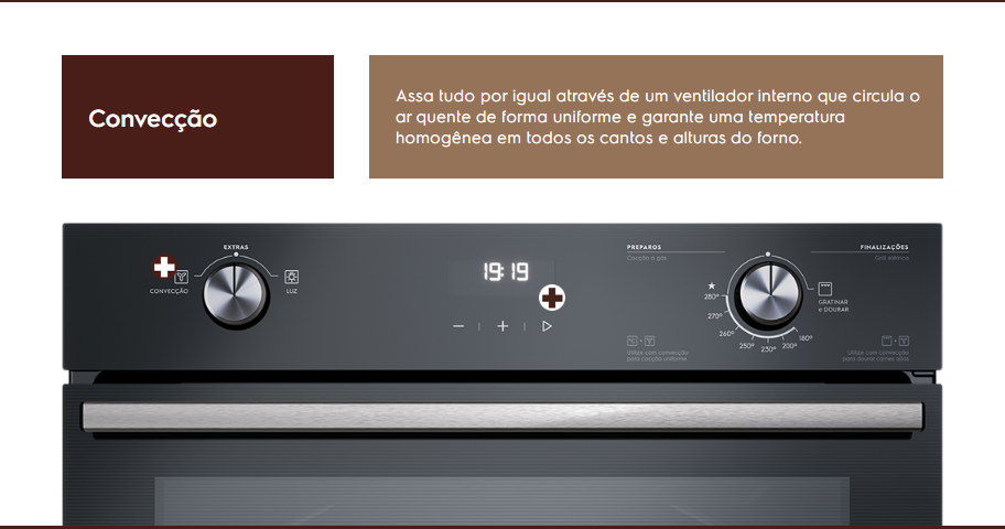 Kit Electrolux de Embutir Forno a Gás 80L Air Fryer/Convecção+Micro-ondas de Embutir 34L Experience 220V