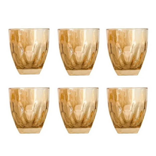 Jogo de 6 Copos Baixos Lilian 315ml Ambar