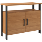 Balcão Buffet F32 Dalla Costa 89cm 2 Portas Nicho Freijó e Preto
