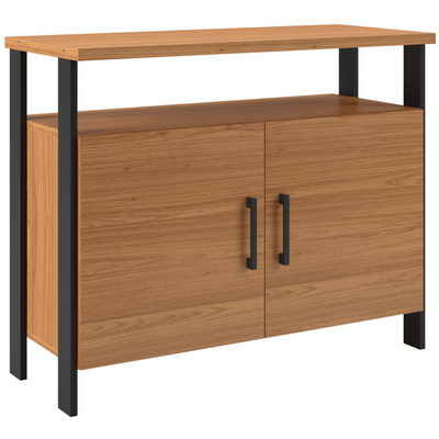 Balcão Buffet F32 Dalla Costa 89cm 2 Portas Nicho Freijó e Preto
