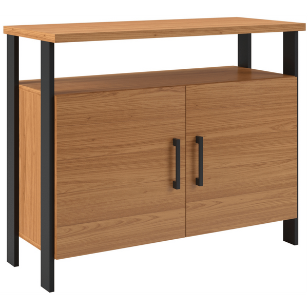 Balcão Buffet F32 Dalla Costa 89cm 2 Portas Nicho Freijó e Preto