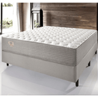 Conjunto Cama Box Agile Solteiro King Ecoflex 120x198x55cm Molas Ensacadas Cinza Chumbo
