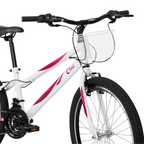 Bicicleta Caloi Aro 24 Ceci Freio V-Brake 21 Velocidades com Cestinha Branco