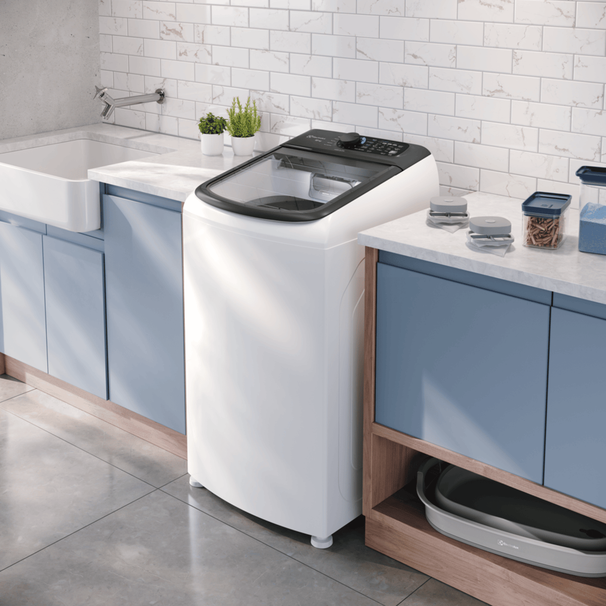 Lavadora de Roupas Electrolux Efficient 12kg LET12 Branco 220V