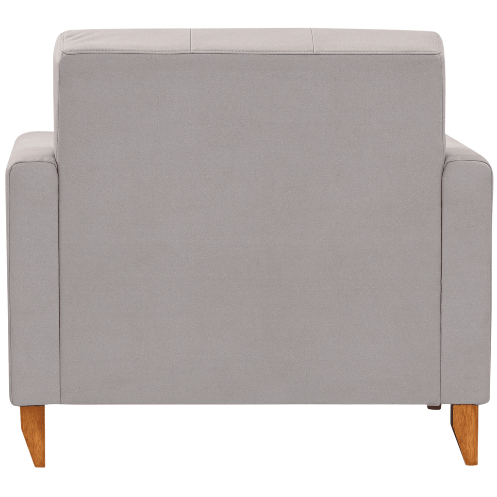 Poltrona 96cm Herval MH4219 Base Madeira Cinza Claro