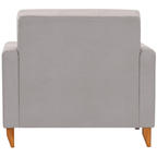 Poltrona 96cm Herval MH4219 Base Madeira Cinza Claro