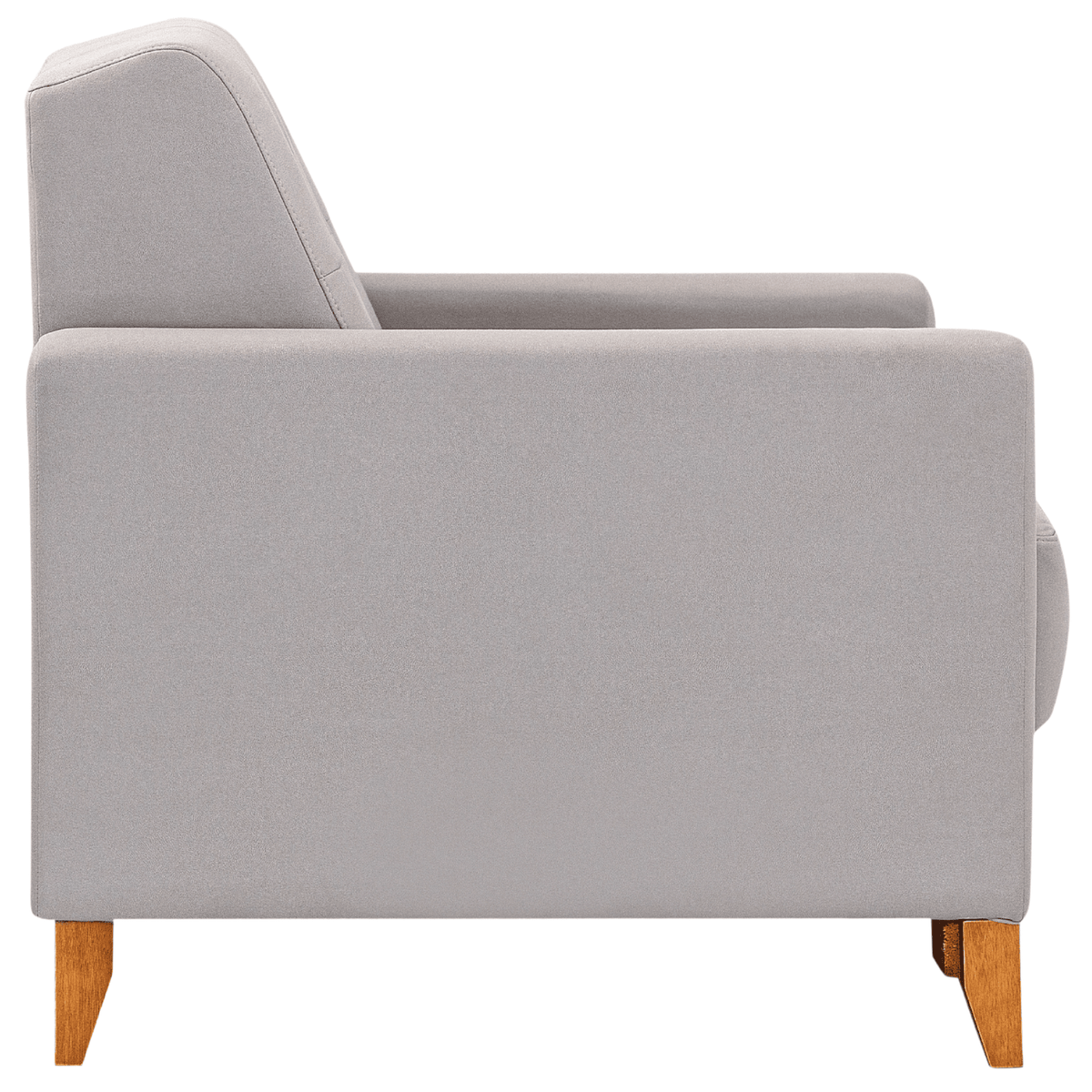 Poltrona 96cm Herval MH4219 Base Madeira Cinza Claro