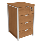 Gaveteiro Industrial Kappesberg LI045 Canela e Branco