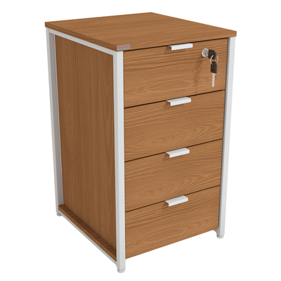 Gaveteiro Industrial Kappesberg LI045 Canela e Branco