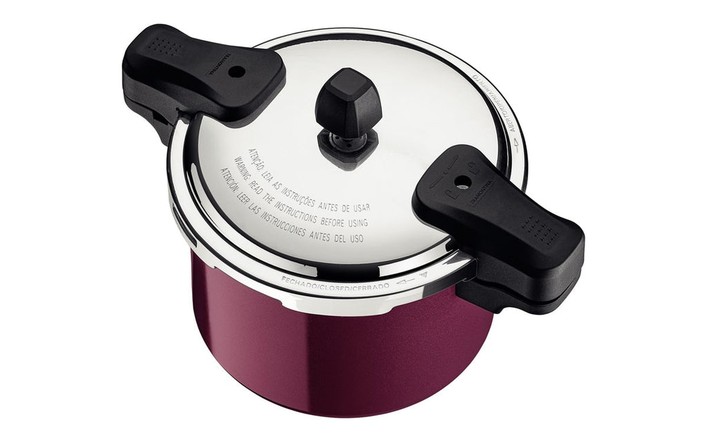 Panela de Pressão Tramontina Torino 4,5L Indução Vermelho Framboesa
