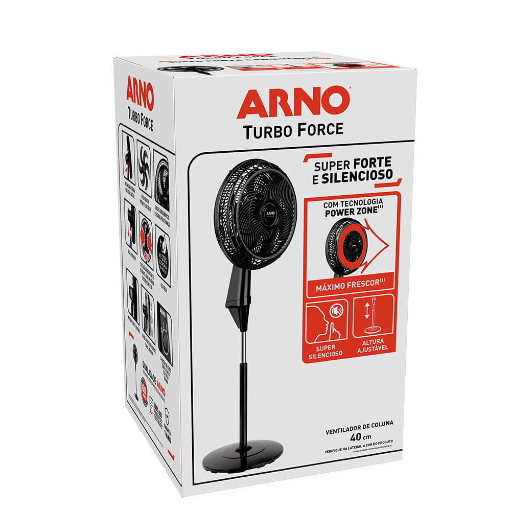 Ventilador Arno Coluna Turbo Force 40cm VFC4 Preto 220V