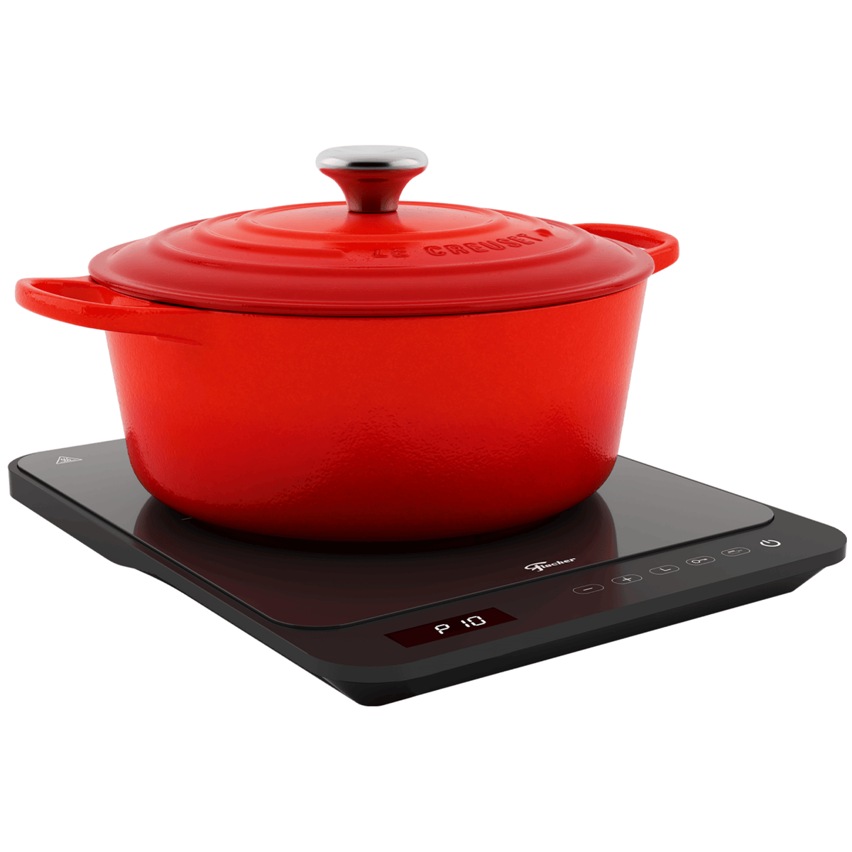 Cooktop Indução Portátil Fischer 1 Boca Mesa Vitrocerâmica Touch Screen Preto Bivolt
