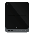 Cooktop Indução Portátil Fischer 1 Boca Mesa Vitrocerâmica Touch Screen Cinza Bivolt