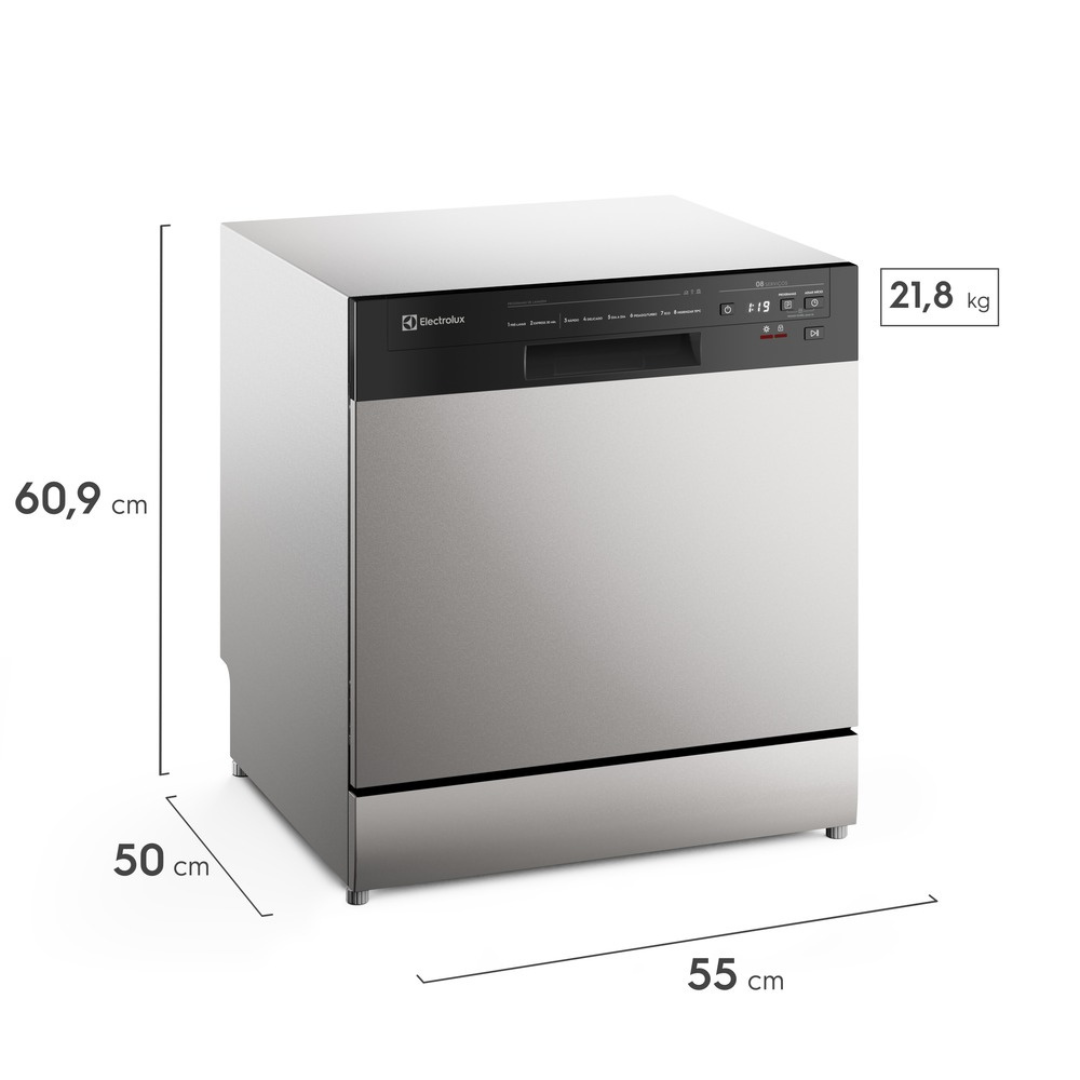 Lava-Louças Electrolux 8 Serviços LS08E Inox 220V