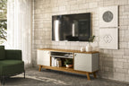 Rack Colorado Linea 180cm Pés Retrô Pés Retrô Nature e Off White