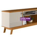 Rack Colorado Linea 180cm Pés Retrô Pés Retrô Nature e Off White