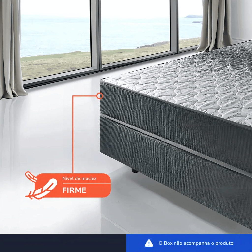 Colchão Espuma Dual Firm D-28 Ecoflex Casal 138x188x22cm Chumbo