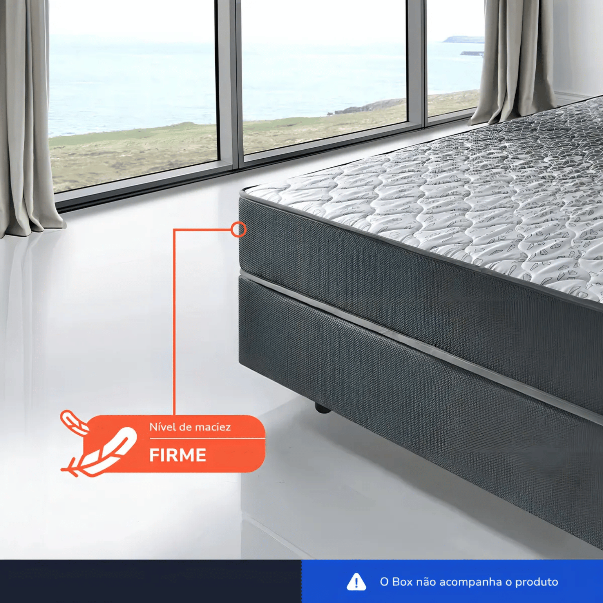 Colchão Espuma Dual Firm D-28 Ecoflex Casal 138x188x22cm Chumbo
