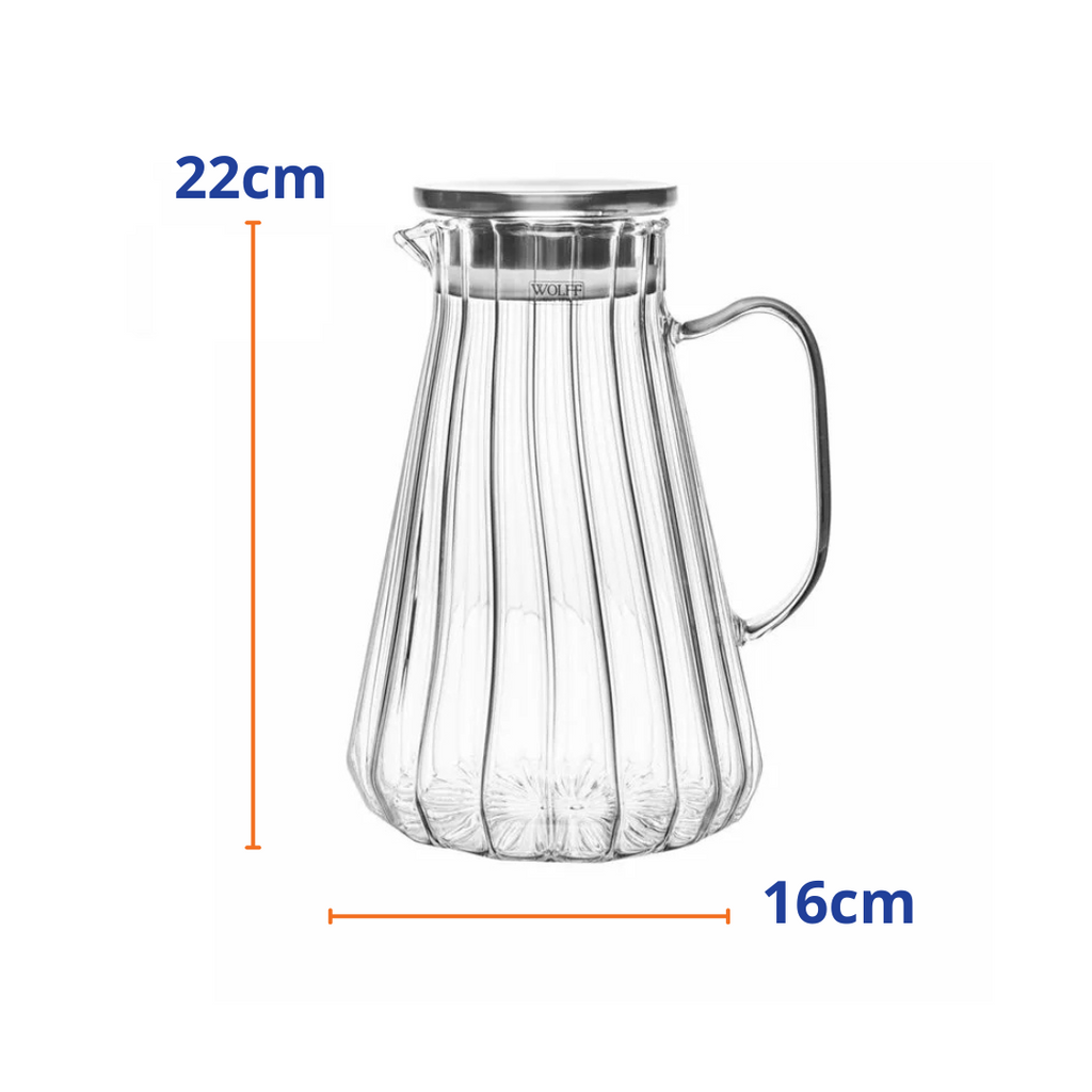 Jarra de Vidro Borossilicato Rojemac Classic com Tampa de Metal 1,7L