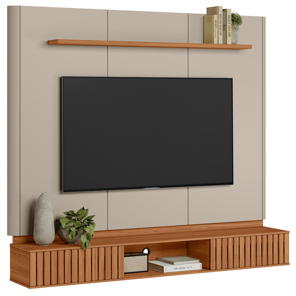 Home Painel Suspenso Amarante Linea 183cm Canela e Off White