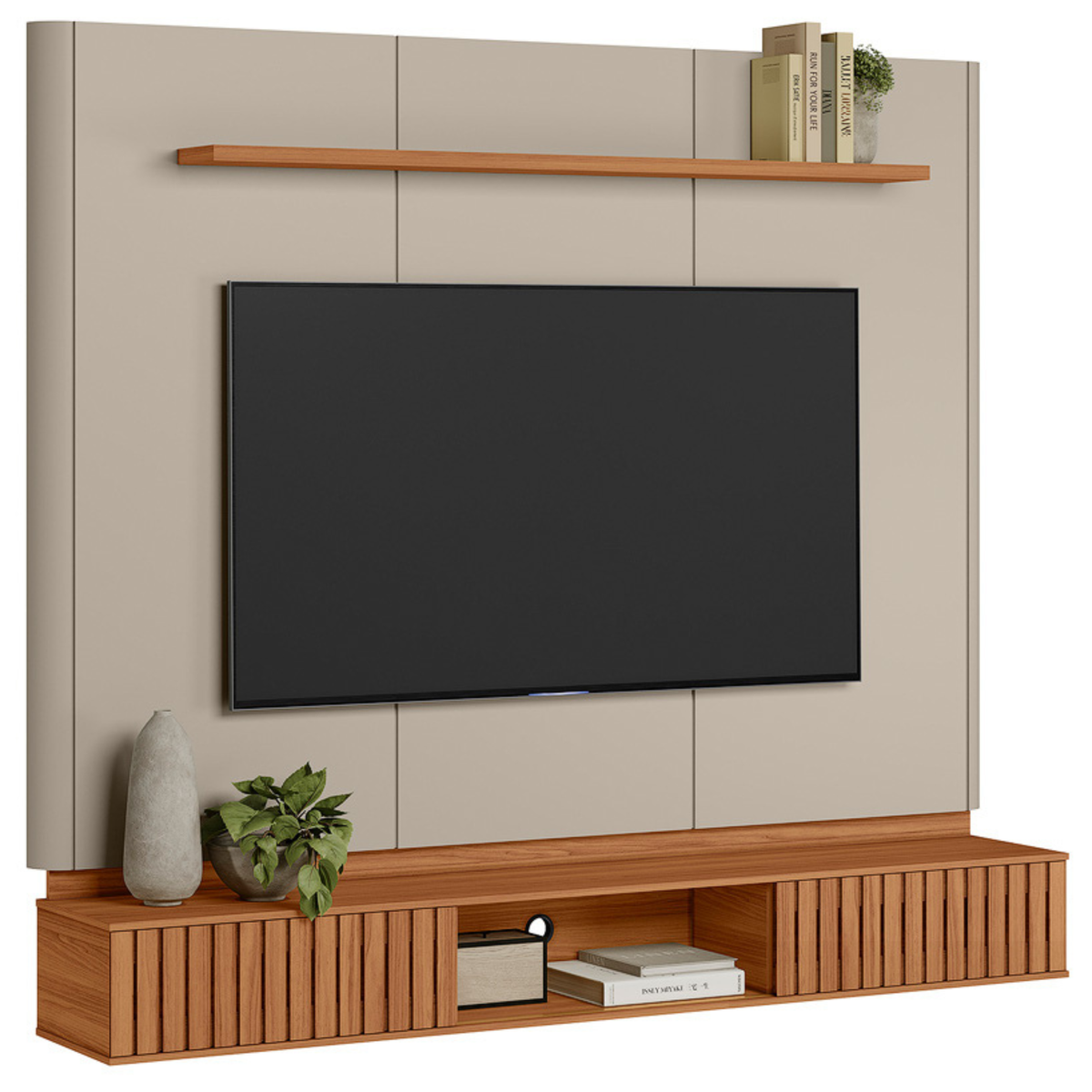 Home Painel Suspenso Amarante Linea 183cm Canela e Off White